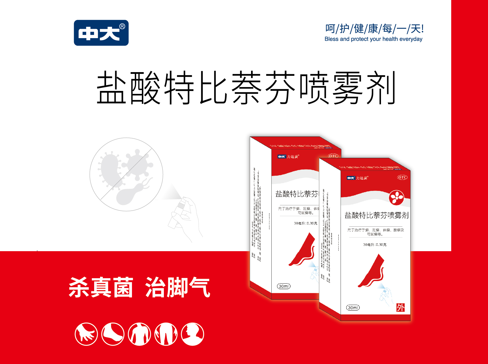 盐酸特比萘芬喷雾剂——经典的抗真菌皮肤科外用药
